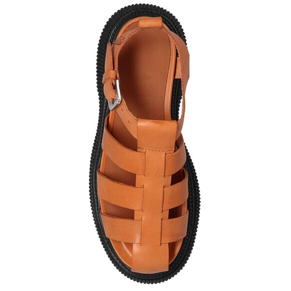 Ganni NWOT Creepers Leather Fisherman Strappy Platform Sandals Size 37 - Picture 2 of 11